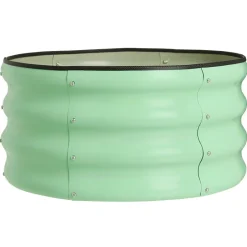 Green Galvanized Round Raised Garden Bed Kit