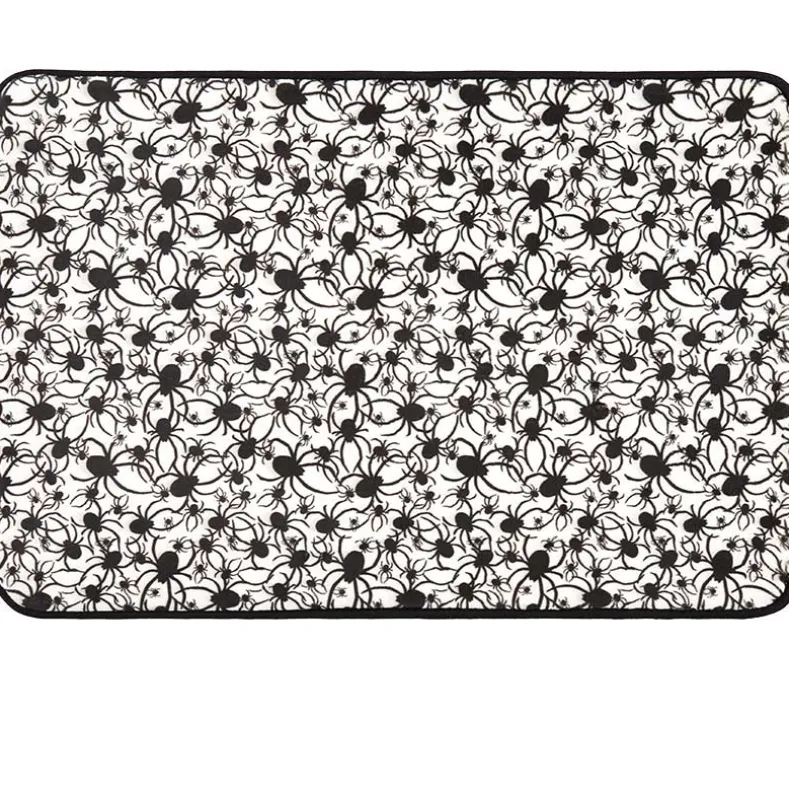 Halloween Bathroom Spider Themed Memory Foam Rug or Shower Curtain