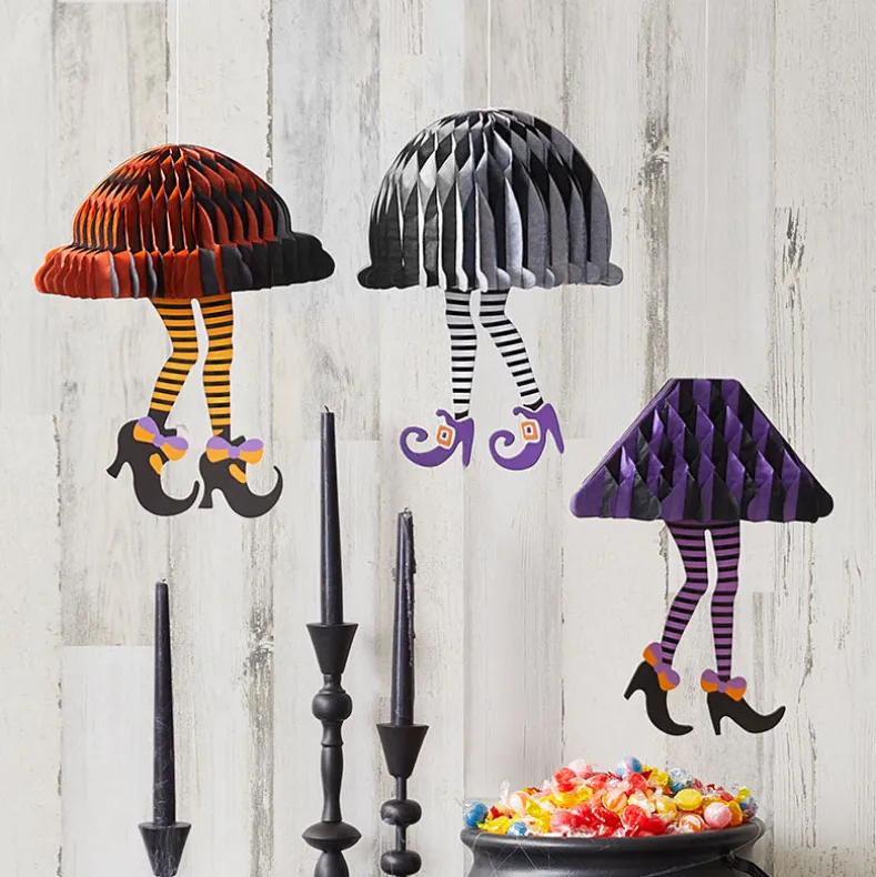 Halloween Hanging Witch Legs Decor - Set of 3