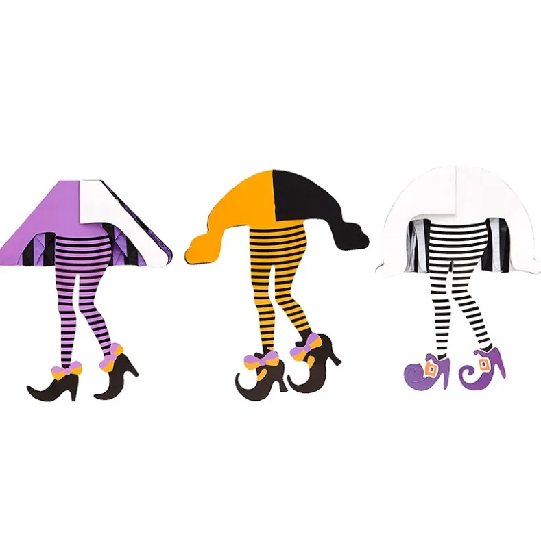 Halloween Hanging Witch Legs Decor - Set of 3