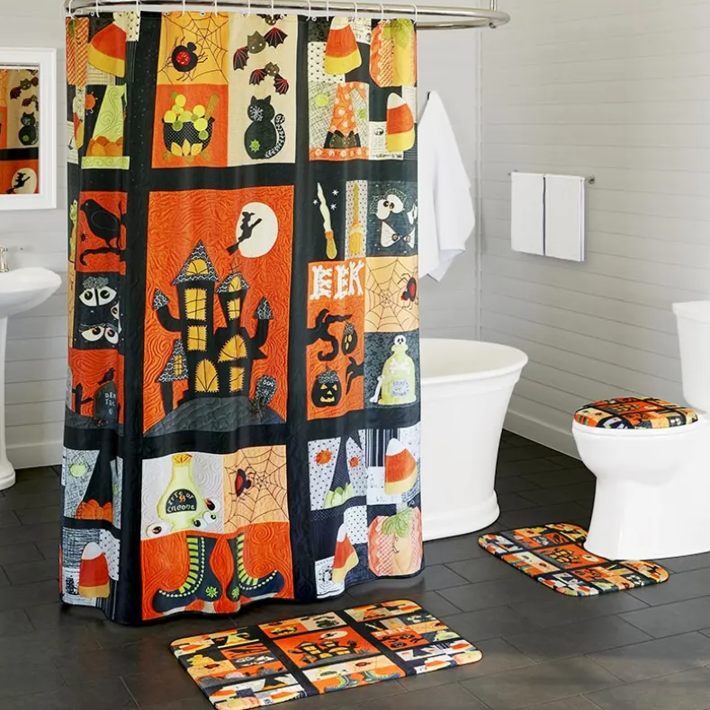 Halloween Patchwork Bath Decor 16-Pc. Set