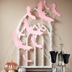 Halloween Pink Bats Set of 10