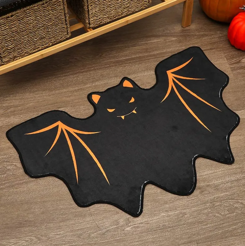 Halloween Themed Novelty Shaped Accent Kitchen Rug with Non-Skid Backing