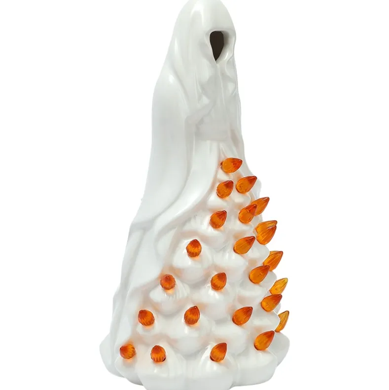 Halloween Witch Or Spirit LED Lighted Ceramic Tabletop Decor
