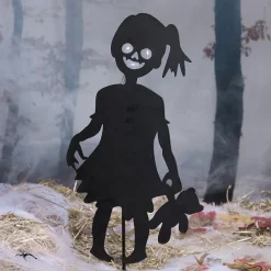 Halloween Zombie Stake Boy or Girl Silhouette