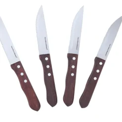 Hamilton Beach Steak Knife Set of 4 with Wooden Handle