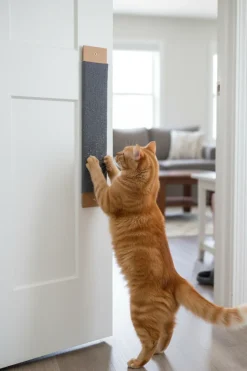 Hanging Door Carpet Cat Scratcher - Protect Furniture and Save Space