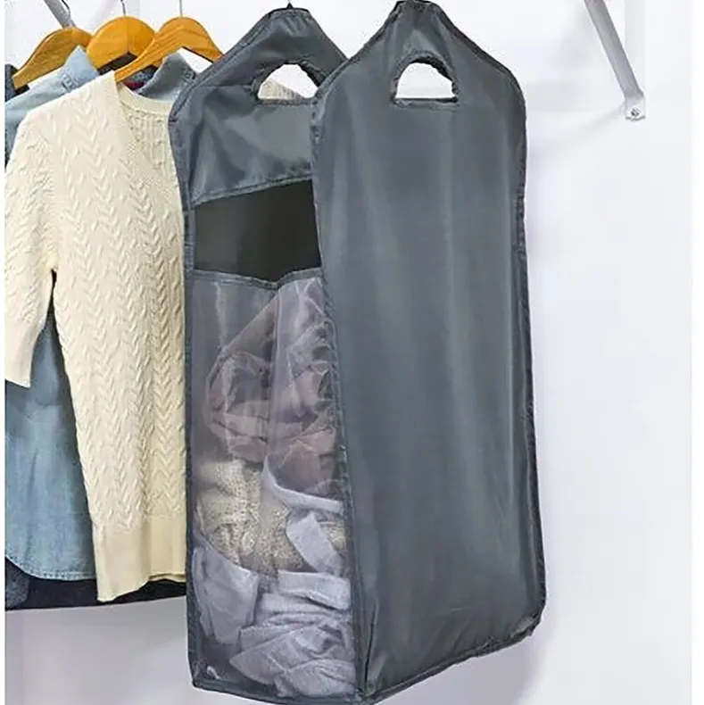 Hanging Laundry Hamper Bag Hanging Closet Hamper with 2 Metal Hangers