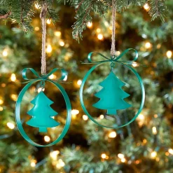 Hanging Metal Ornaments Set of 2