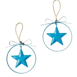 Hanging Metal Ornaments Set of 2