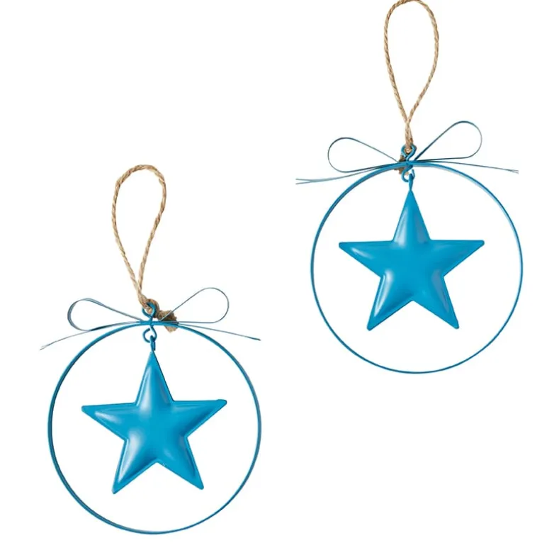 Hanging Metal Ornaments Set of 2