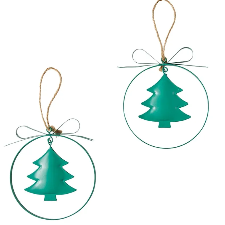 Hanging Metal Ornaments Set of 2