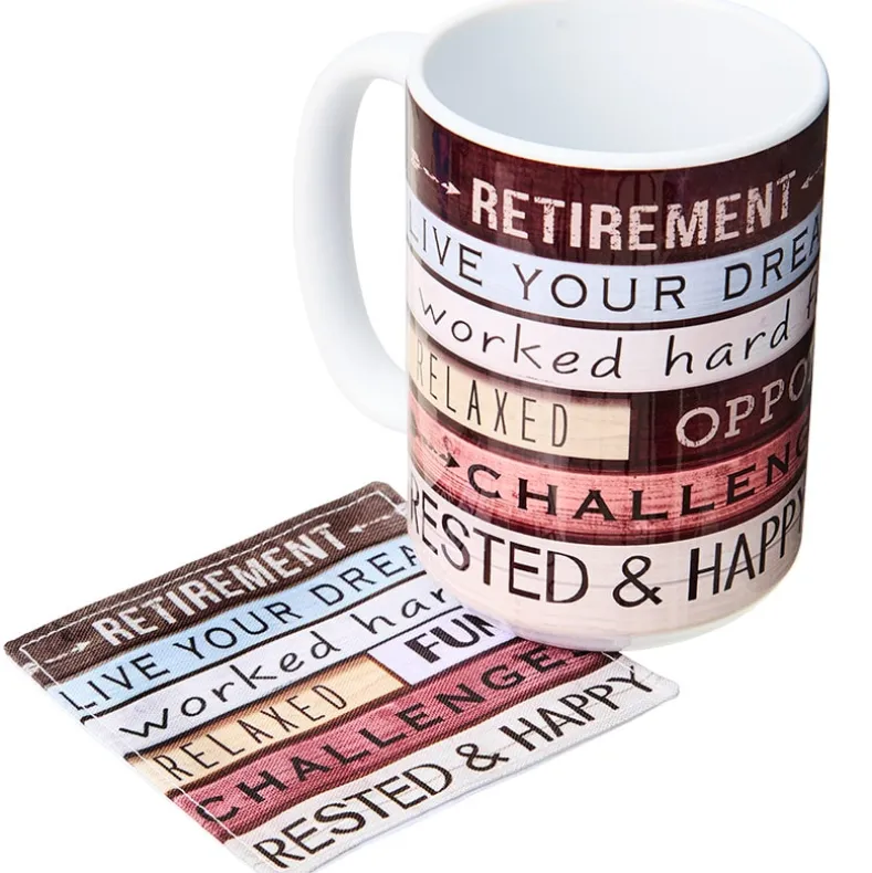 Happy Retirement Gifts - Mug Set or Frame