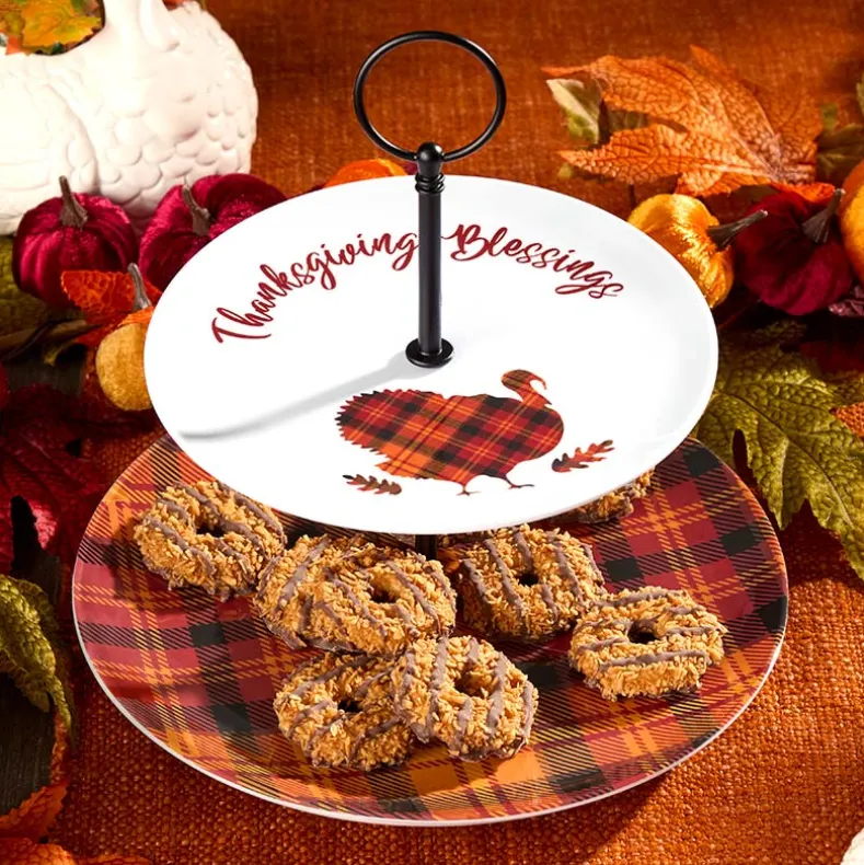Harvest Plaid Tableware - Salad Plates or Serving Tray