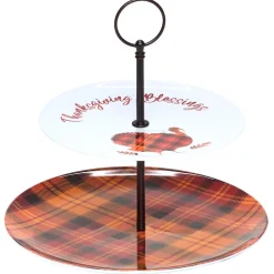 Harvest Plaid Tableware - Salad Plates or Serving Tray