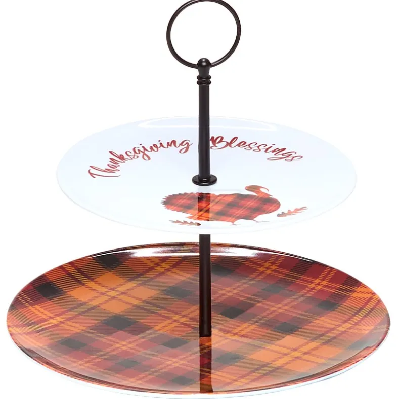 Harvest Plaid Tableware - Salad Plates or Serving Tray