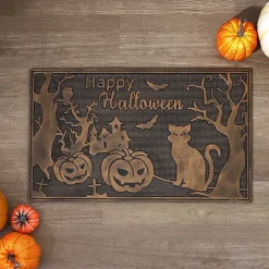Haunted Halloween Rubber Doormat