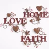 Hearts and Stars Rustic Wall Art - 3 Piece Set