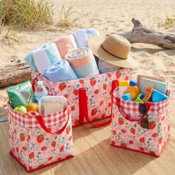 Heavy-Duty All Purpose Patterned Tote Bags - Set of 3