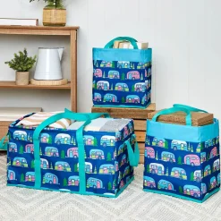 Heavy-Duty All Purpose Patterned Tote Bags - Set of 3