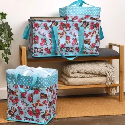 Heavy-Duty All Purpose Patterned Tote Bags - Set of 3