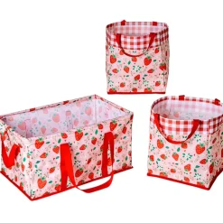 Heavy-Duty All Purpose Patterned Tote Bags - Set of 3