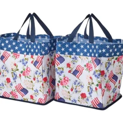 Heavy-Duty All Purpose Patterned Tote Bags - Set of 3