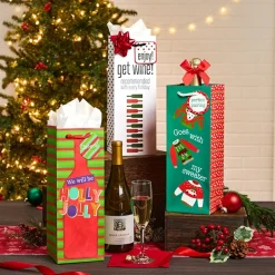 Heavy Weight Bottle Gift Bags Set of 3