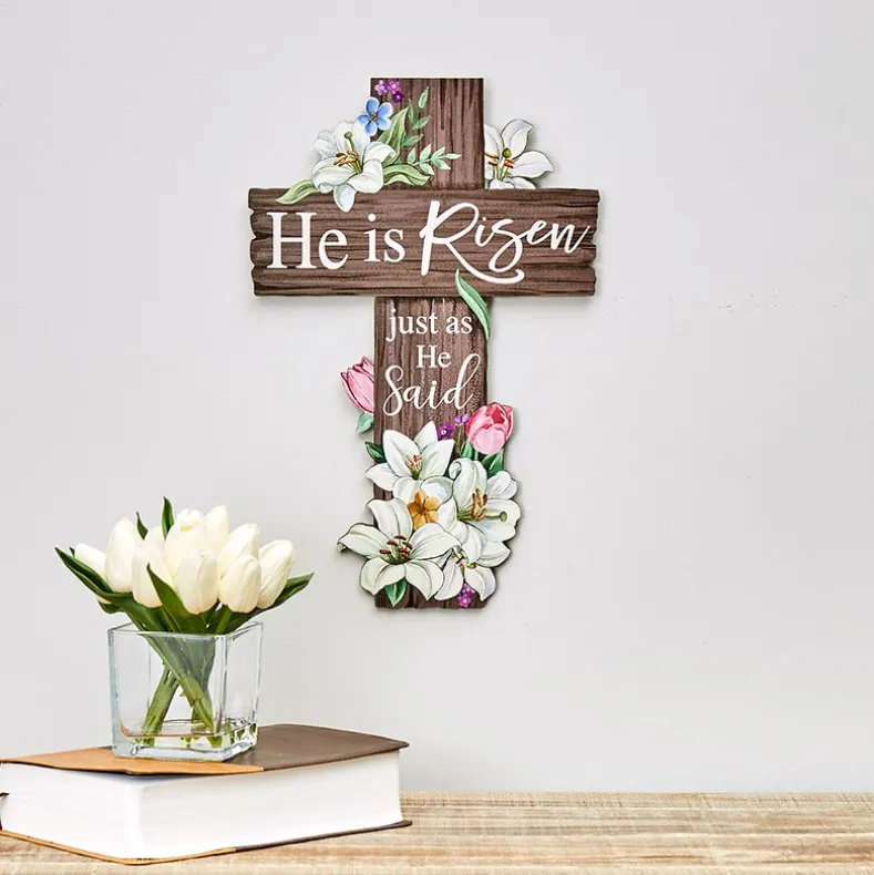 He Is Risen Just As He Said - Easter Wall Cross