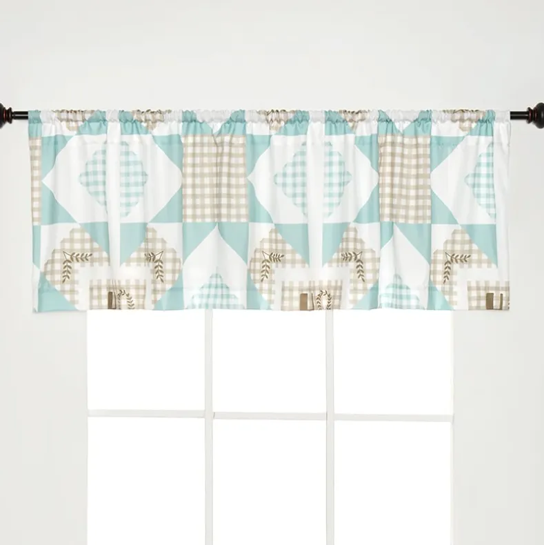 Home Pattern Shower Curtain, Bath Rug, Hand Towels, Valance, or Hooks