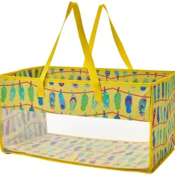 Home Storage Tote Bin with Mesh - Flip Flop or Shell Print