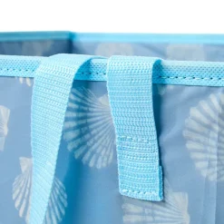 Home Storage Tote Bin with Mesh - Flip Flop or Shell Print