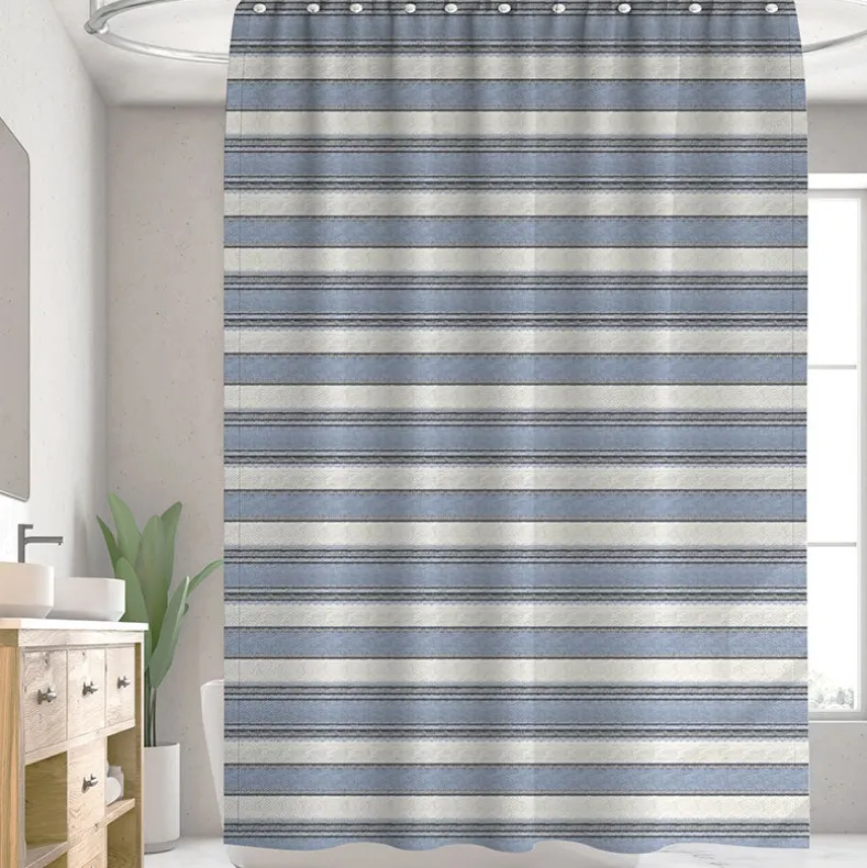 Homewear Bongo Striped Yarn Dyed Shower Curtain