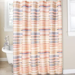 Homewear Brushstroke Shower Curtain with 12 Hooks