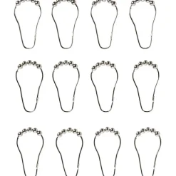 Homewear Brushstroke Shower Curtain with 12 Hooks
