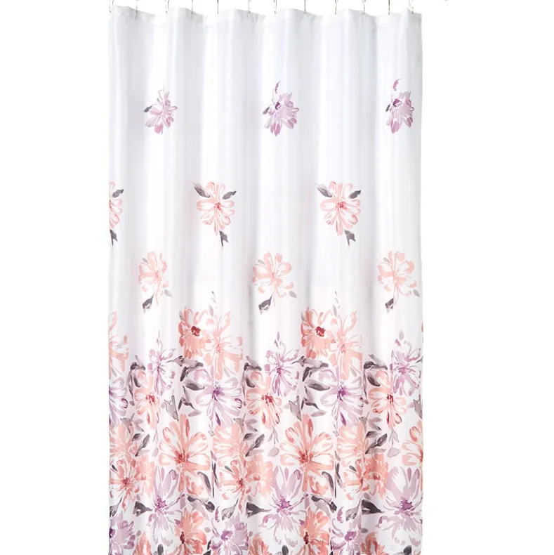 Homewear Falling Floral Shower Curtain Set with Hooks 13-Pc.