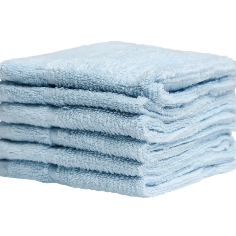 Homewear Highland Border Zero Twist Cotton Washcloth, Set of 6
