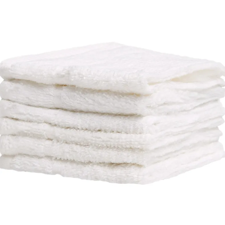 Homewear Highland Border Zero Twist Cotton Washcloth, Set of 6