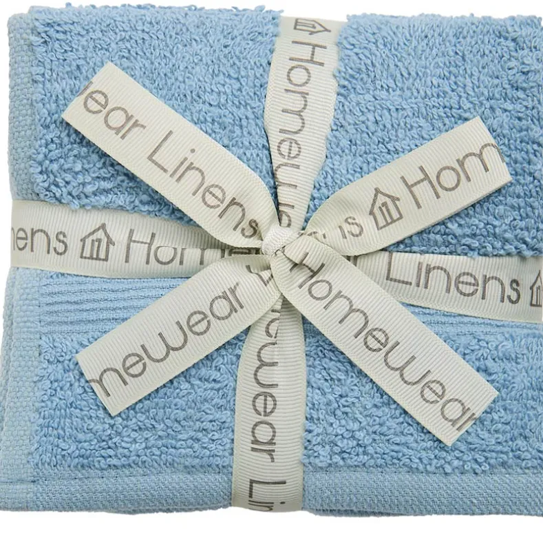 Homewear High Rise Stripe Low Twist Cotton Washcloth, Set of 6