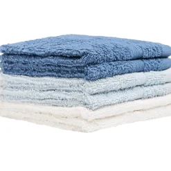 Homewear High Rise Stripe Low Twist Cotton Washcloth, Set of 6