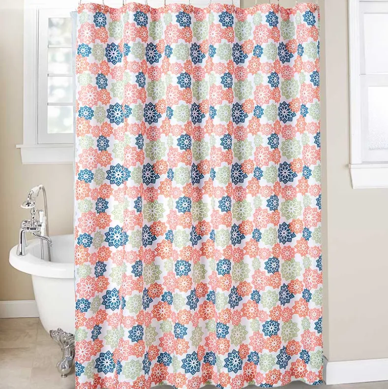Homewear Iris Shower Curtain with Hooks