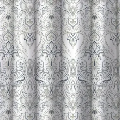 Homewear Medallion Cotton Duck Shower Curtain with Buttonhole Top