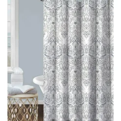 Homewear Medallion Cotton Duck Shower Curtain with Buttonhole Top