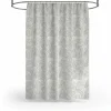 Homewear Paisley Cotton Shower Curtain with Buttonhole Top
