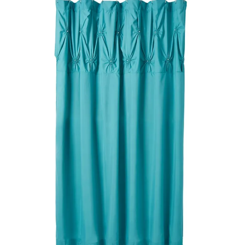 Homewear Pintuck Shower Curtain with Hooks