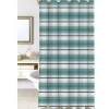 Homewear Water Stripe Waffle Yard Dyed Shower Curtain