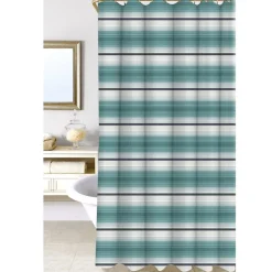 Homewear Water Stripe Waffle Yard Dyed Shower Curtain
