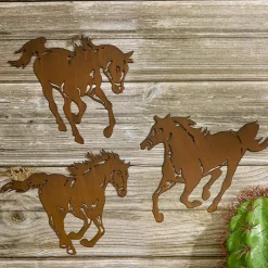 Horse Wall Art Metal Trio
