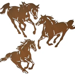 Horse Wall Art Metal Trio
