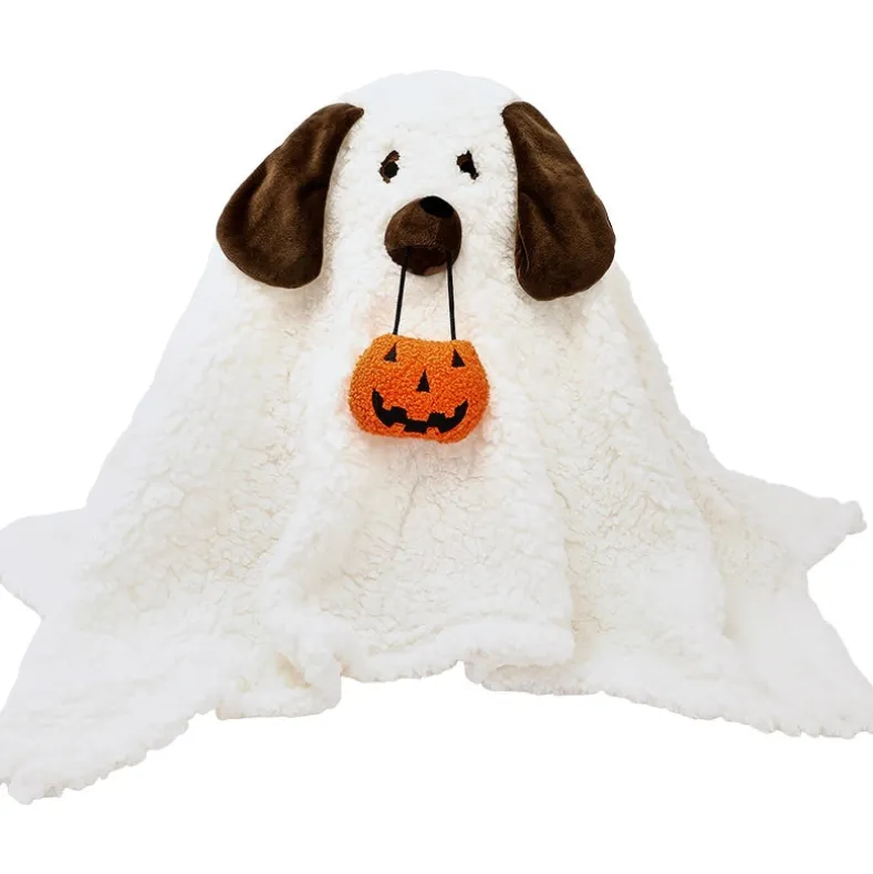 Howl-o-Ween Ghost Dog Halloween Decorative Pillow